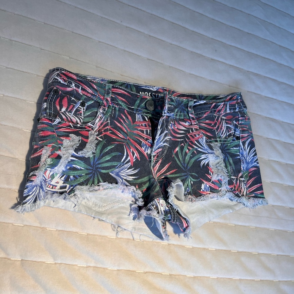 Mossimo Supply Co. Women's Palm Print Jean Shorts